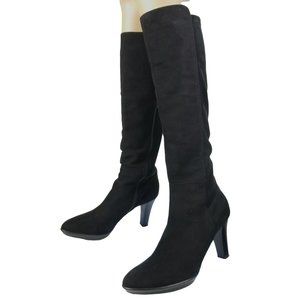 Aquatalia Rhumba Knee High Stretch Suede platform heel Boots size 8